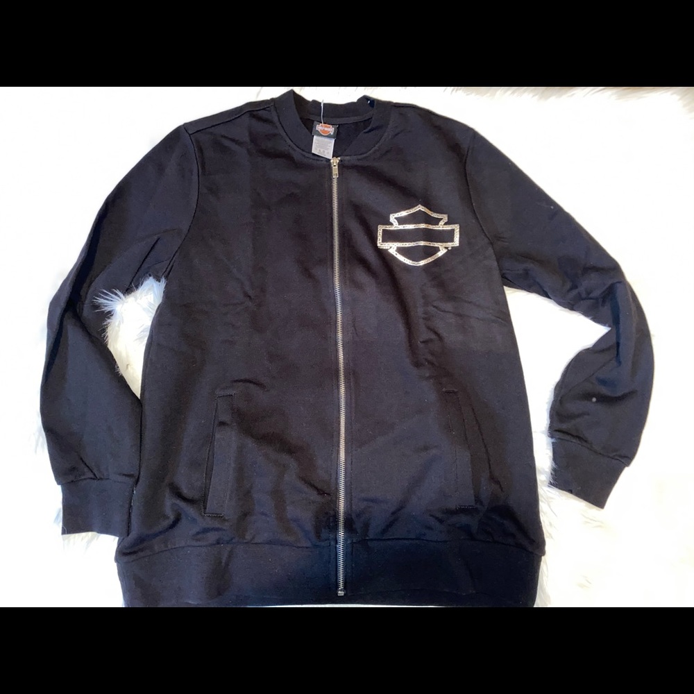 NWOT Harley Davidson full zip track jacket- Med